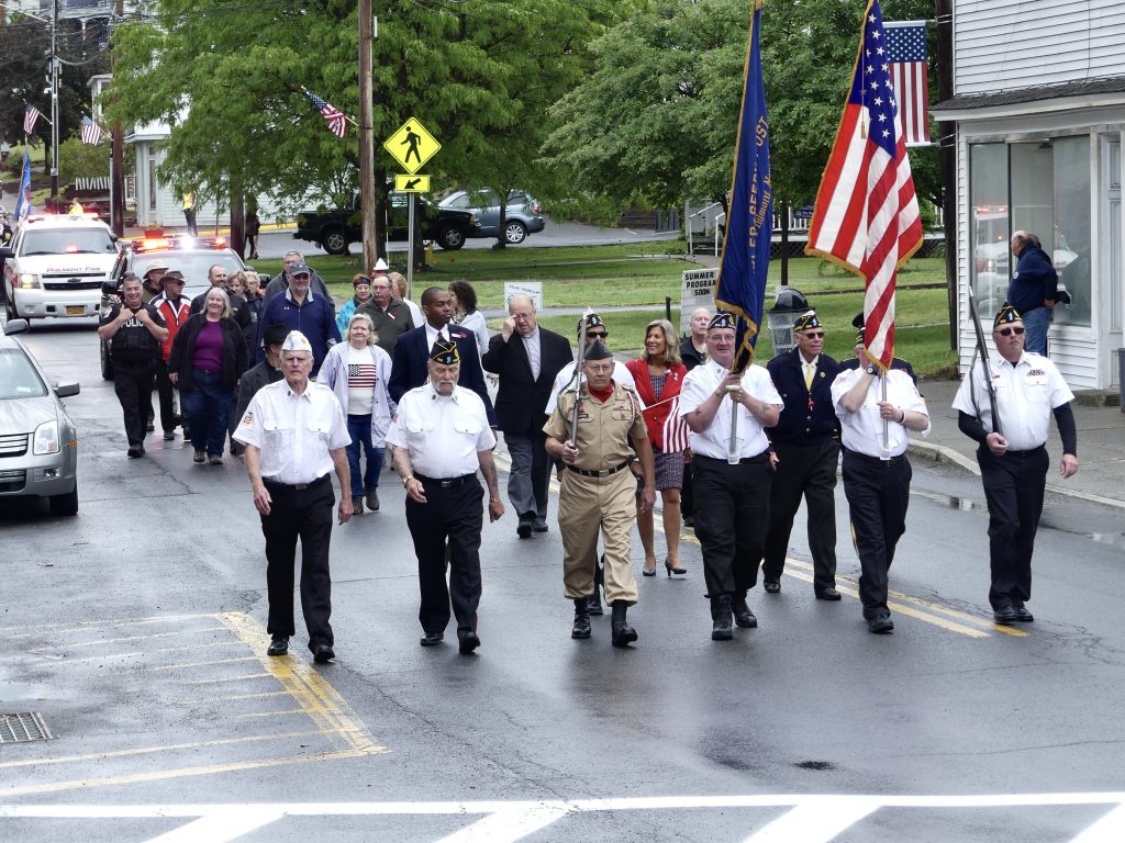 Philmont Purple Hearth Village Memorial Day 2021 Parade down Main Street led by the American Legion Post #252