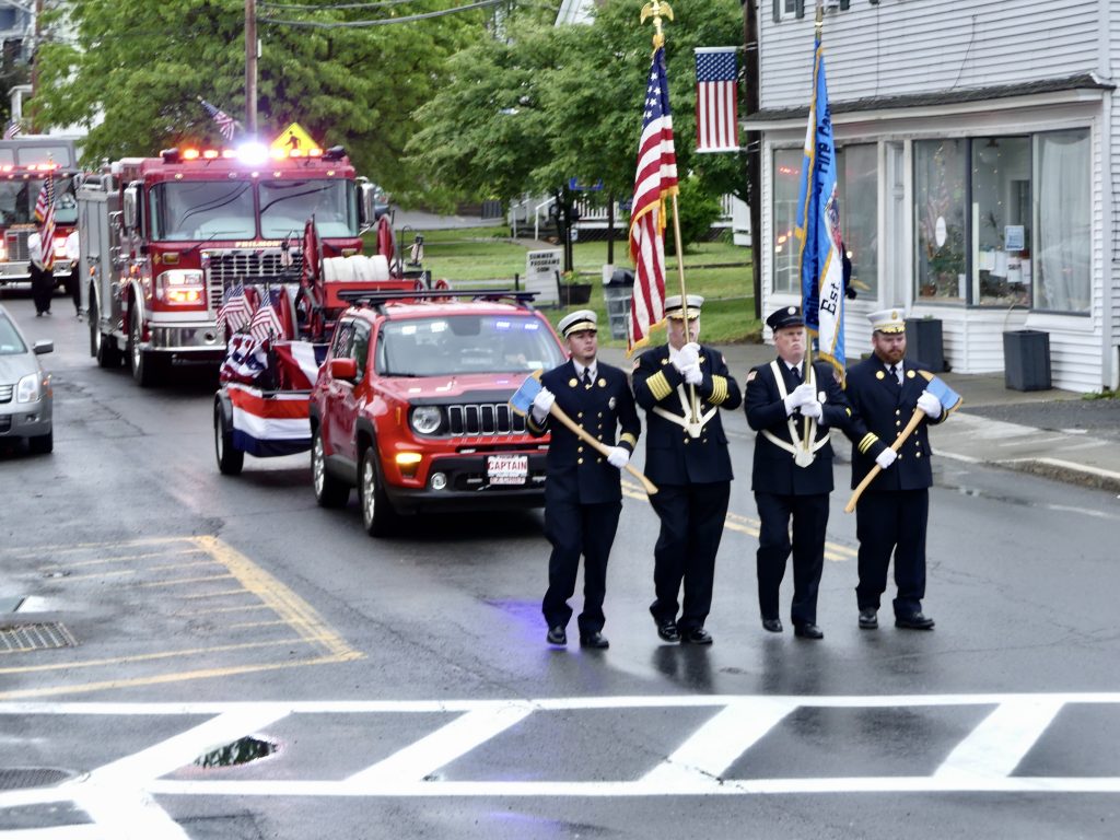 Philmont Purple Hearth Village Memorial Day 2021 Fire Department in the Parade
