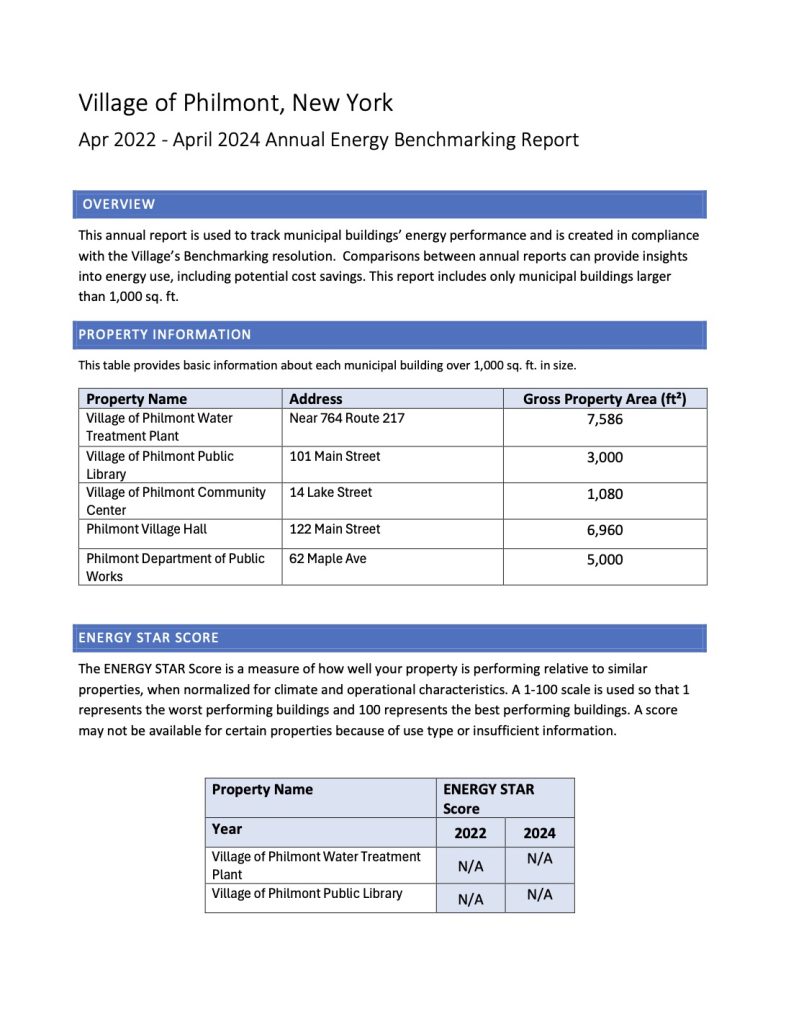 Energy Benchmarking Report 2022 - 2024, Page 1